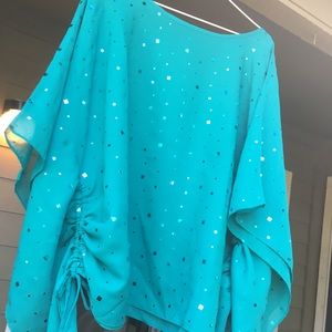 Teal sparkly top